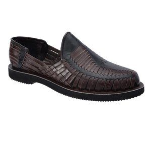 Men's Handmade Quality Leather Mexican Slip-On Huarache Closed-Toe Sandals 1416